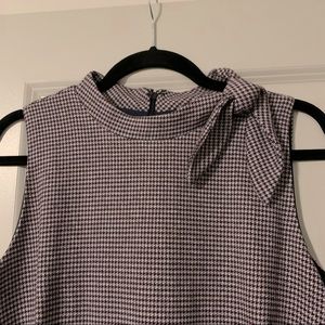 New Ann Taylor Houndstooth Sheath Dress - Bow at Neckline